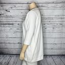 Only  Necessities NWT Size 1X White Eyelet Button Down 100% Cotton Cardigan Top Photo 2