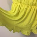 Honey Punch Chartreuse Ruffle Trim Romper Photo 6