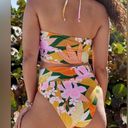 Aerie  Super High Cut Cheekiest Bikini Bottom Tropical Vibrant Colors Photo 1