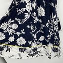 Eliza J  Floral Print Faux Wrap V-Neck Waist Tie Dress Blue White Size 4 NWT Photo 4