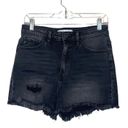 KanCan USA Kancan Charcoal Black High Rise Distressed Frayed Hem Shorts Photo 0