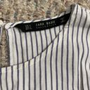 ZARA  Basic Women's Striped Long Sleeve Top Twist Front Size Small Photo 1