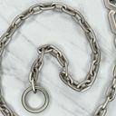 The Bar Silver Tone Metal Chain Link Belt OS One Size Photo 9