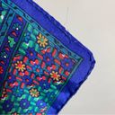 Vintage Blue  Scarf Floral Geometric Pattern Long Rectangular Unique Retro Fun‎ Photo 5