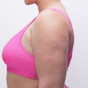 Good American NWT  Hawaiian Pink Size 4 / XL Metallic Scoop Bikini Swim Top Shine Photo 5
