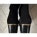 Jimmy Choo  Black Suede Over the Knee Block Heel Boots Sz 7 Photo 4