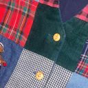 VINTAGE Vermont Teddy Bear TEDDY BEAR VEST Tartan Patchwork Plaid Medium Red Photo 7