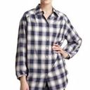 Vince  Plaid Rolled Sleeve Cotton Shirt Top M Photo 0