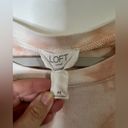 Loft  Outlet Bleach Dyed Peach White Tie Front Sweatshirt Women's M Photo 2