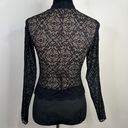 Wilfred Aritzia  Adriene Lace Mockneck Sheer Sleeve Blouse Photo 3