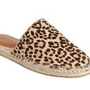 Gap  Leopard Print Espadrille Mule Slide-On Flats Size 9 Photo 0