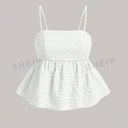 SheIn white peplum top Photo 1