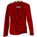 Sunny Leigh  Women’s Red Sweep Wrap Sweater Small Photo 0