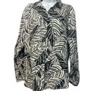 Cynthia Rowley  100% linen long sleeve button up Blouse Size XL Photo 0