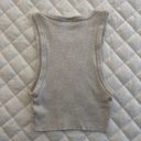 Aritzia TNA Cropped Cream Tank Top Photo 2