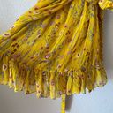 Alexis  Edyta Floral One-Shoulder Dress yellow metallic Flowy Photo 5