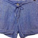 Tommy Bahama  Women's Blue Small 100% Linen Shorts‎ Relaxed Pockets Lightweight Photo 2