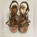 Burberry  Leather Espadrilles Gold Straps Strap Size 8.5 Photo 8