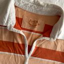 Y2K Orange Stripped Collared Shirt Size M Photo 1