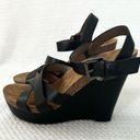 Sam Edelman  Nelson Black Leather Strappy Platform Wedge Heel Dress Sandals 10 Photo 5