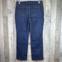 Lee  Size 12 Petite Relaxed Fit Straight Leg Midrise Dark Blue Jeans 5 Pockets Photo 1