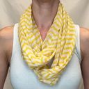 infinity Unbranded Women's  Neck Scarf Sheer Yellow White Chevron Zig Zag Light Photo 0