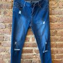 Wax Jean Butt I Love You Distressed Skinny Jeans Blue Size 2 Photo 3