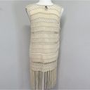 Max Studio NWT Beach Crochet Fringe Cover Up M/L Photo 2