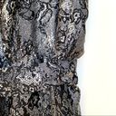 AQUA  Floral Lace Print Wrap Dress in Black and White M Photo 6