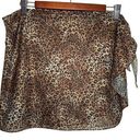 In Gear Vtg 80s swim cover up skirt cheetah leopard animal print Free Size Size XL Photo 0