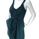 Rebecca Taylor  Womens Size 2 Dress Silk Ruffle Front Cocktail Sleeveless POCKETS Photo 1