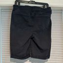 NYDJ  black denim Briella shorts 11” inseam size 12 with roll cuffs Photo 1