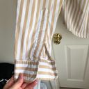 Abercrombie & Fitch Abercrombie Striped Button Down Shirt Tan and White Photo 7