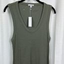 James Perse Standard  Artillery Green Ribbed Knit Tank Dress Sz.3(L) NWT Photo 4