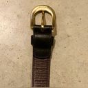 Coach Black Brown Leather Belt with Gold-toned Hardware, Size Medium Photo 5