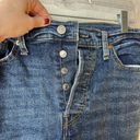 Levi's  Wedgie Straight Distressed Button Fly Jeans Raw Hem Waist 31 Photo 9