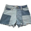 Peach Love California NWT  Denim Patchwork Jean Shorts Size Large Photo 0