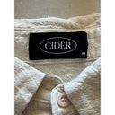 Cider | Womens Button Up Short Casual Style Plain Cotton Short Sleeves Cropped M Photo 5