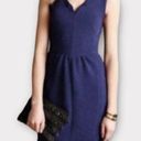 Maeve  Anthropologie Blue Ruffle Sleeveless V Neck Ribbed Dress Size Medium Photo 1