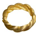 Twisted Vintage  Brushed Gold Tone Hinged Bangle Bracelet 8.5” Photo 2