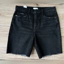 Good American NWT  good 90’s Bermuda denim shorts black 4 Photo 4