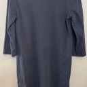 Garnet Hill  100% Organic Cotton Charcoal Gray 3/4th Sleeve Pocket Shift Dress 10 Photo 0