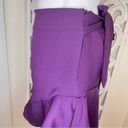 ZARA NWT  Purple High Waisted Bow Tie‎ Skort Size M Photo 2