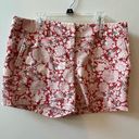 The Loft  Outlet shorts, pink/red floral, size 6 Photo 0