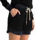 n:philanthropy NEW  small black distressed tie waist gradient coco shorts Photo 2