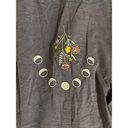 Earthbound Embroidered Moon Phase Denim Button Up Jacket Size Small NWT Photo 2