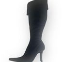 Bebe  𖤐 Over the Knee Stiletto Heel Pointy Toe Boots 𖤐 Black Vegan Suede 𖤐 7.5 Photo 4