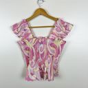 Hill House NWT  The Paz Top Linen in Candy Kaleidoscope Photo 5