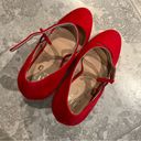 mix no. 6  Asuviel Red Faux Suede Mary Jane Pumps Block Heel Shoes Size 8.5M NEW Photo 3