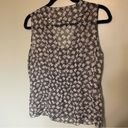 Allison Taylor Vintage  100% Silk Sheer Floral Lace Up Tank Top size M Photo 2